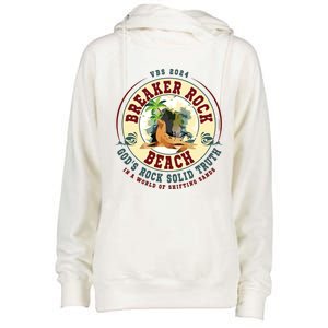 Breaker Rock Beach Gods Rock Solid Truth In A World Vbs Womens Funnel Neck Pullover Hood