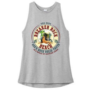 Breaker Rock Beach Gods Rock Solid Truth In A World Vbs Ladies PosiCharge Tri-Blend Wicking Tank