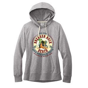 Breaker Rock Beach Gods Rock Solid Truth In A World Vbs Women's Fleece Hoodie