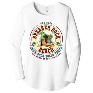 Breaker Rock Beach Gods Rock Solid Truth In A World Vbs Women's Perfect Tri Tunic Long Sleeve Shirt