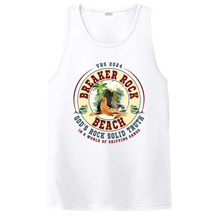 Breaker Rock Beach Gods Rock Solid Truth In A World Vbs PosiCharge Competitor Tank