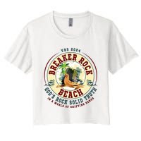 Breaker Rock Beach Gods Rock Solid Truth In A World Vbs Women's Crop Top Tee