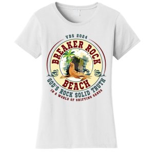 Breaker Rock Beach Gods Rock Solid Truth In A World Vbs Women's T-Shirt