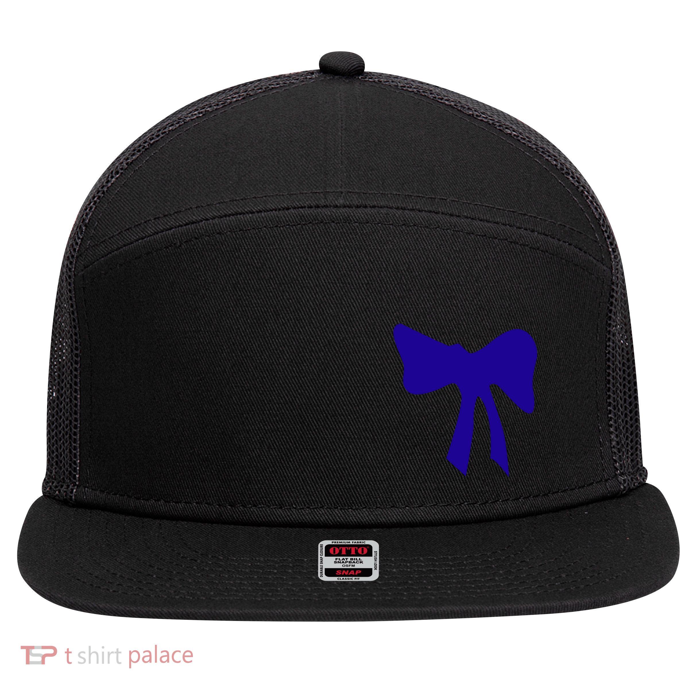 Blue Ribbon 7 Panel Mesh Trucker Snapback Hat