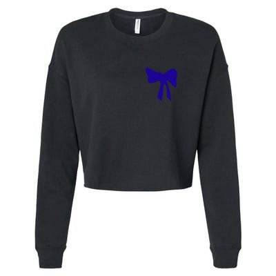Blue Ribbon Cropped Pullover Crew