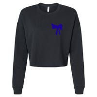 Blue Ribbon Cropped Pullover Crew