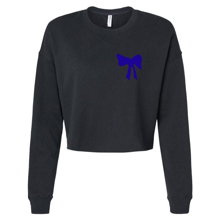 Blue Ribbon Cropped Pullover Crew