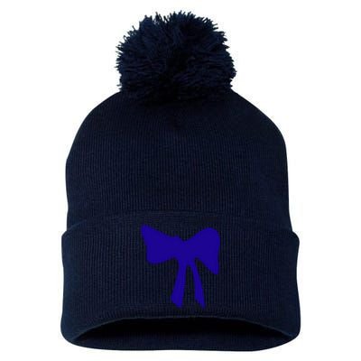 Blue Ribbon Pom Pom 12in Knit Beanie