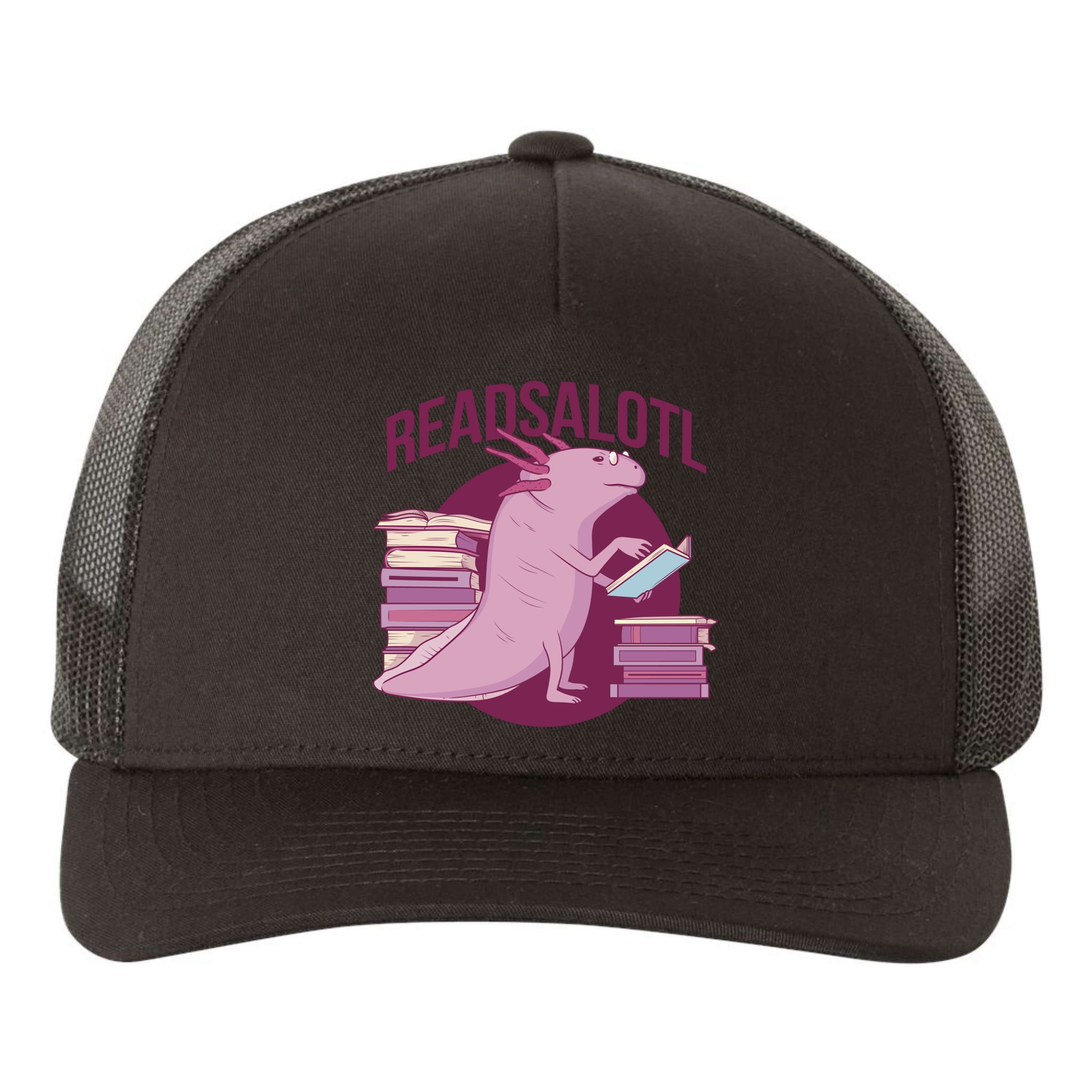 BookLover Readsalotl Bookworm Gift Yupoong Adult 5-Panel Trucker Hat