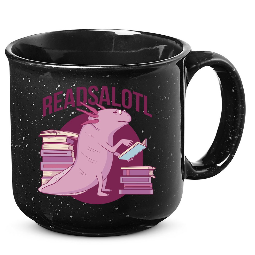 BookLover Readsalotl Bookworm Gift 15oz Campfire Ceramic Mug