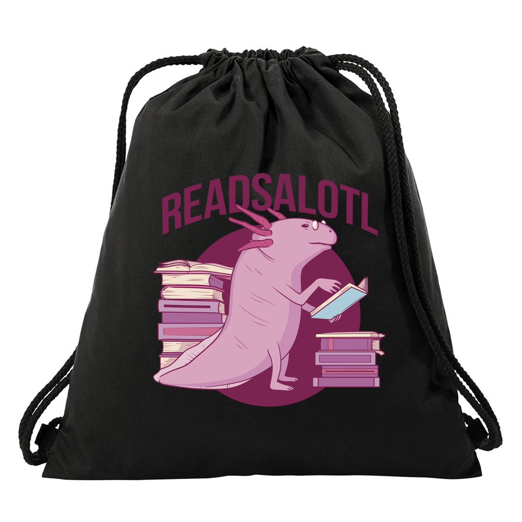 BookLover Readsalotl Bookworm Gift Drawstring Bag