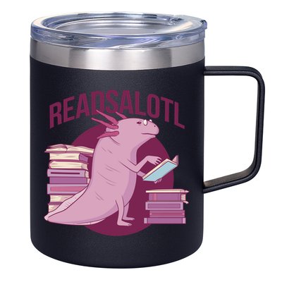 BookLover Readsalotl Bookworm Gift 12oz Stainless Steel Coffee Mug