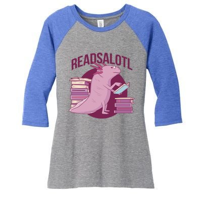 BookLover Readsalotl Bookworm Gift Women's Tri-Blend 3/4-Sleeve Raglan Shirt