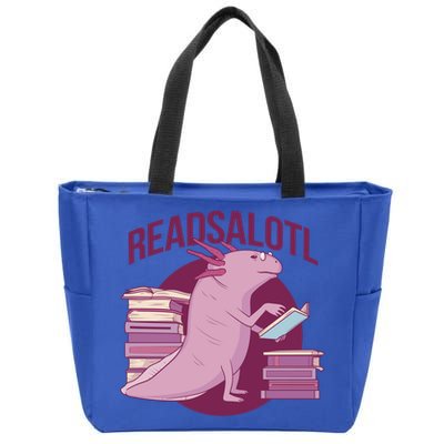 BookLover Readsalotl Bookworm Gift Zip Tote Bag