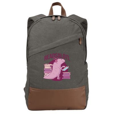 BookLover Readsalotl Bookworm Gift Cotton Canvas Backpack