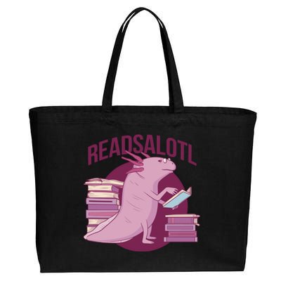 BookLover Readsalotl Bookworm Gift Cotton Canvas Jumbo Tote