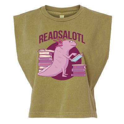 BookLover Readsalotl Bookworm Gift Garment-Dyed Women's Muscle Tee