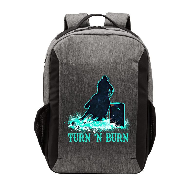 Barrel Racer Barrel Racing Horse Turn And Burn Teal Blue Cute Gift Vector Backpack