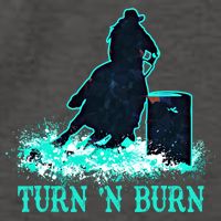 Barrel Racer Barrel Racing Horse Turn And Burn Teal Blue Cute Gift Vector Backpack
