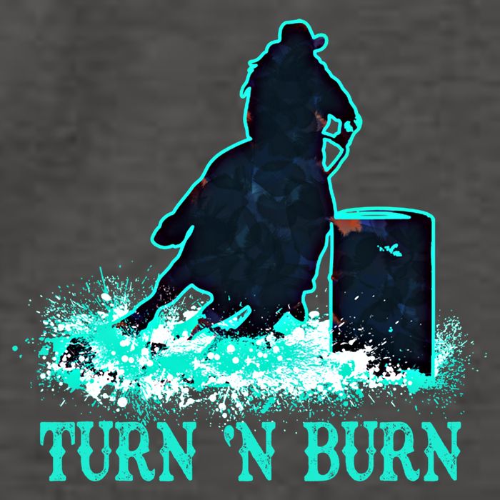 Barrel Racer Barrel Racing Horse Turn And Burn Teal Blue Cute Gift Vector Backpack