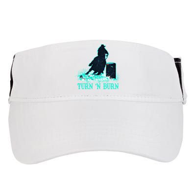 Barrel Racer Barrel Racing Horse Turn And Burn Teal Blue Cute Gift Adult Drive Performance Visor