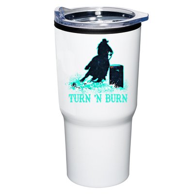 Barrel Racer Barrel Racing Horse Turn And Burn Teal Blue Cute Gift Tumbler