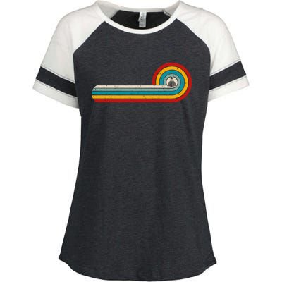 Badminton Retro Birdie Smash Shuttlecock Vintage Badminton Gift Enza Ladies Jersey Colorblock Tee