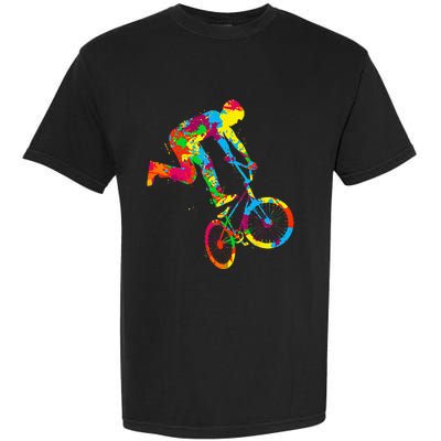 BMX Rider Bike Bicycle Stunt Racing Kids Garment-Dyed Heavyweight T-Shirt