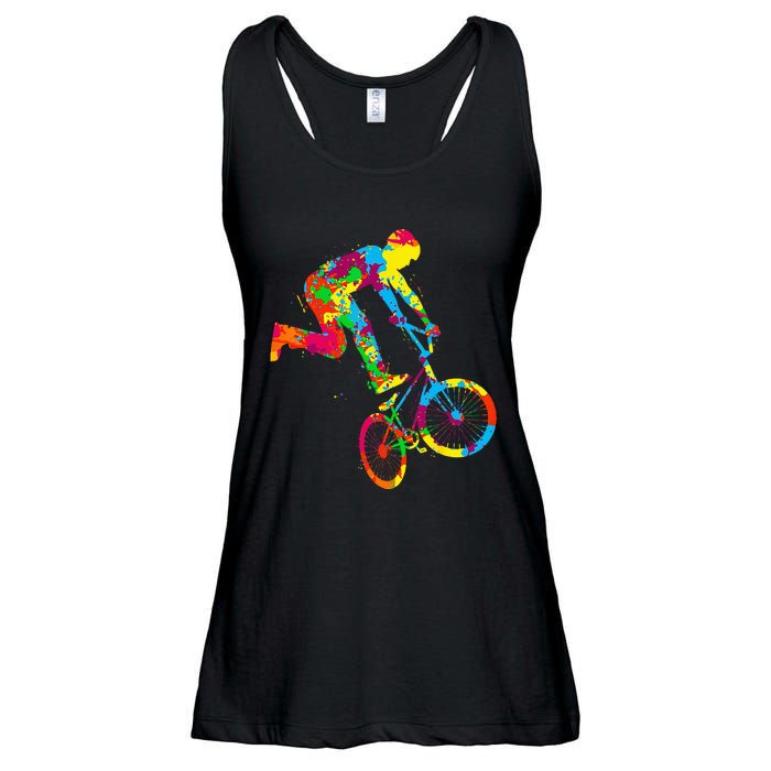 BMX Rider Bike Bicycle Stunt Racing Kids Ladies Essential Flowy Tank