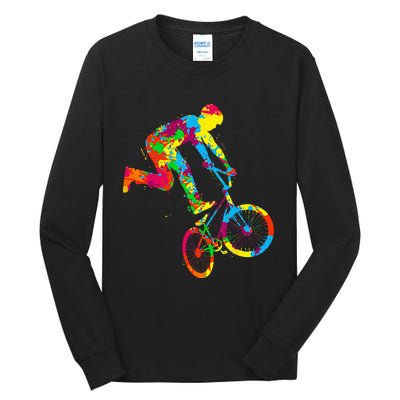 BMX Rider Bike Bicycle Stunt Racing Kids Tall Long Sleeve T-Shirt