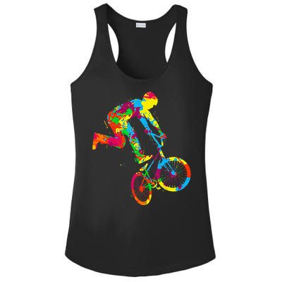 BMX Rider Bike Bicycle Stunt Racing Kids Ladies PosiCharge Competitor Racerback Tank