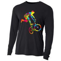 BMX Rider Bike Bicycle Stunt Racing Kids Cooling Performance Long Sleeve Crew