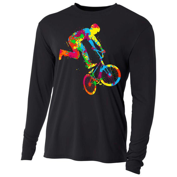 BMX Rider Bike Bicycle Stunt Racing Kids Cooling Performance Long Sleeve Crew