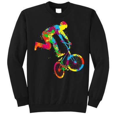 BMX Rider Bike Bicycle Stunt Racing Kids Tall Sweatshirt