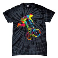 BMX Rider Bike Bicycle Stunt Racing Kids Tie-Dye T-Shirt