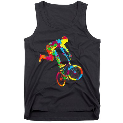 BMX Rider Bike Bicycle Stunt Racing Kids Tank Top