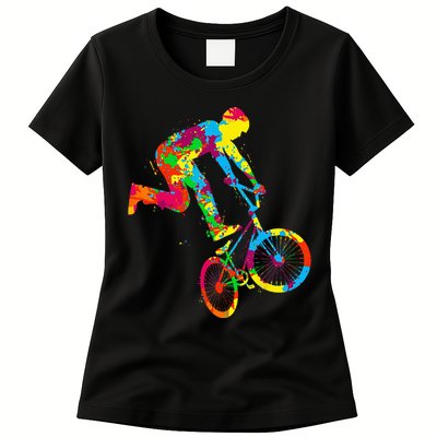 BMX Rider Bike Bicycle Stunt Racing Kids Women's T-Shirt