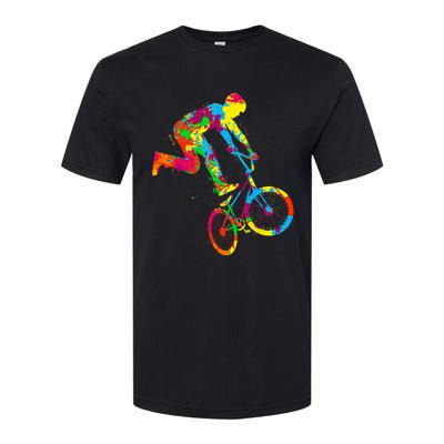 BMX Rider Bike Bicycle Stunt Racing Kids Softstyle CVC T-Shirt