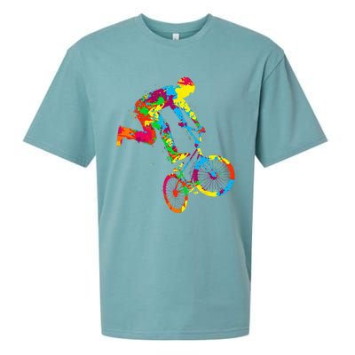 BMX Rider Bike Bicycle Stunt Racing Kids Sueded Cloud Jersey T-Shirt