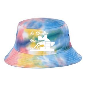 Barrel Racing Be Stronger Than Your Excuses Gift Tie Dye Newport Bucket Hat