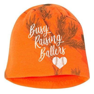 Busy Raising Ballers Baseball Softball Cute Gift Mom Gift Kati - Camo Knit Beanie