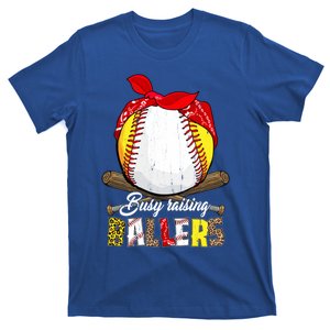 Busy Raising Ballers Softball Baseball Mom Life Funny Gift Mom Great Gift T-Shirt