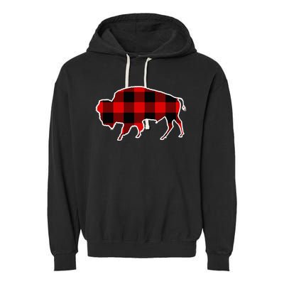 Buffalo Red Buffalo Plaid Tamaraw Matching Pj Family Gift Garment-Dyed Fleece Hoodie