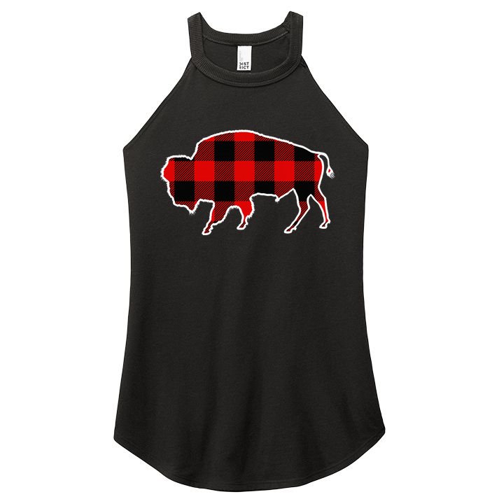 Buffalo Red Buffalo Plaid Tamaraw Matching Pj Family Gift Women's Perfect Tri Rocker Tank