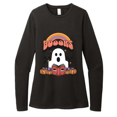 Booooks Reading Books Sarcastic Halloween Costume Boo Read Gift Womens CVC Long Sleeve Shirt