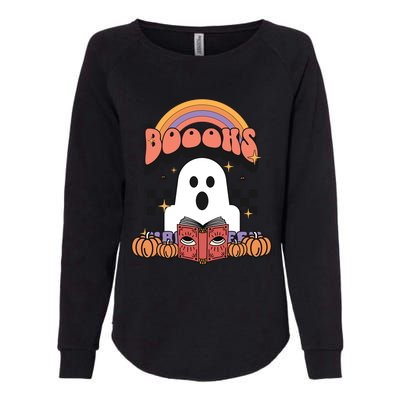 Booooks Reading Books Sarcastic Halloween Costume Boo Read Gift Womens California Wash Sweatshirt