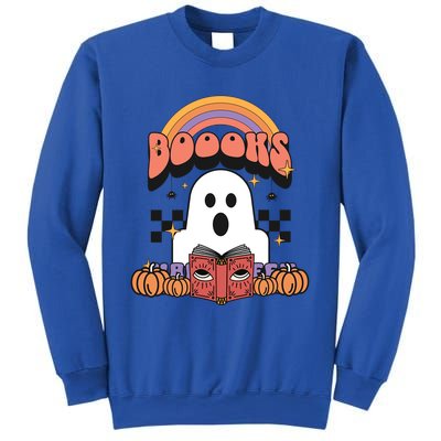 Booooks Reading Books Sarcastic Halloween Costume Boo Read Gift Sweatshirt