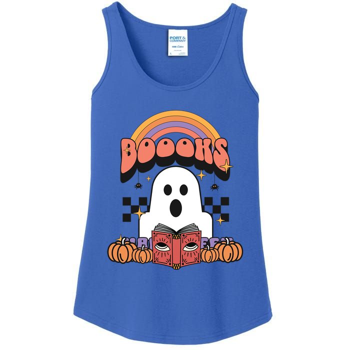 Booooks Reading Books Sarcastic Halloween Costume Boo Read Gift Ladies Essential Tank