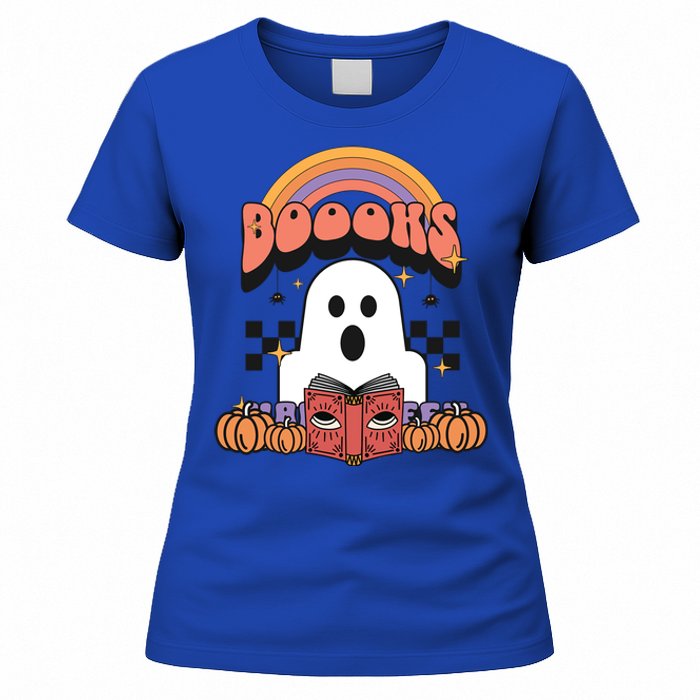 Booooks Reading Books Sarcastic Halloween Costume Boo Read Gift Women's T-Shirt