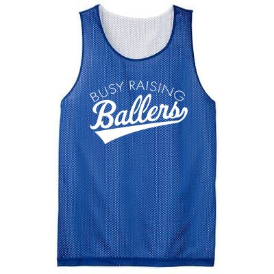 Busy Raising Ballers Baseball Mom And Parent Sports Great Gift Mesh Reversible Basketball Jersey Tank